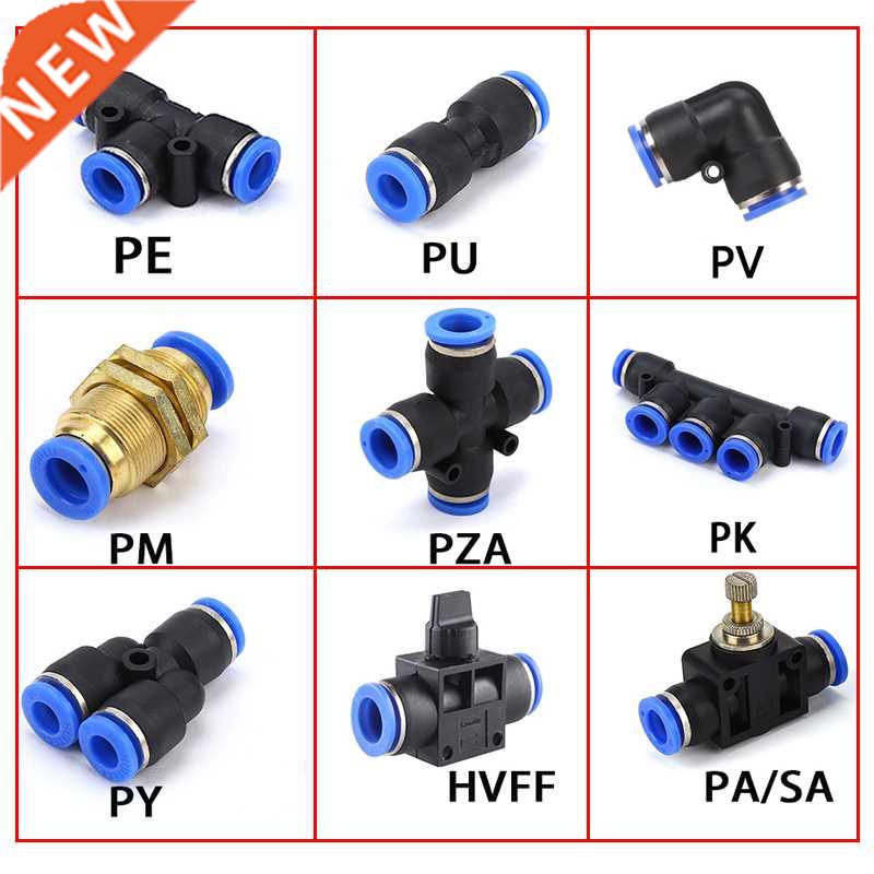 Pneumatic Fitting Tube Connector Fittings Air Quick Water Pi