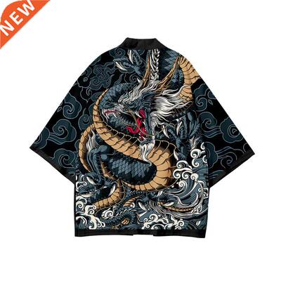 Japanese Anime Dragon Cardigan Women Men Cosplay Yukata Suit
