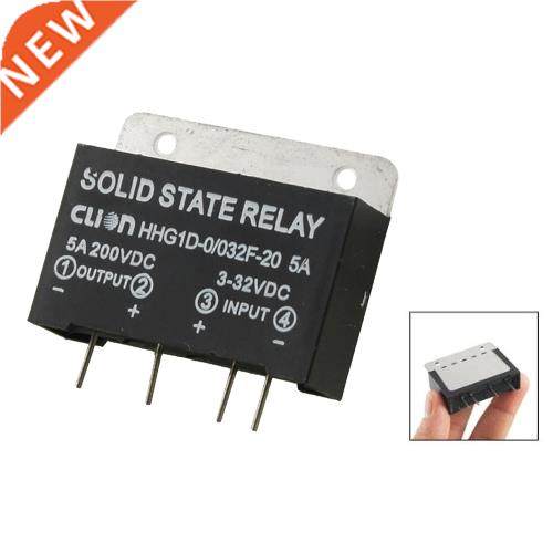 Heat Sink Input 332V DC Output 5A 200V DC PCB Mount SSR Soli