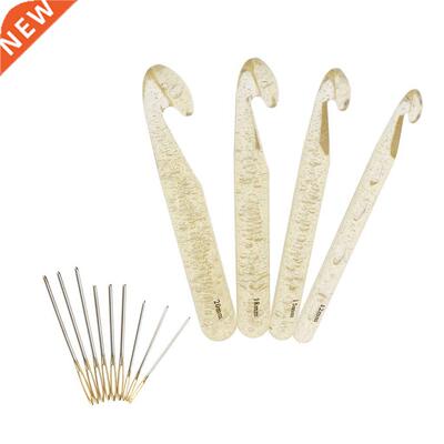 4pcs 12mm/15mm/18mm/20mm Huge Crochet Hook with 9pcs Large-e