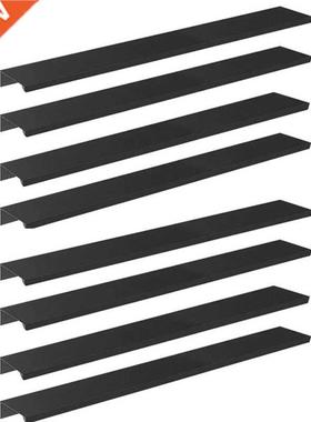 8PCS 00mm/11.8Inch Black Back Mount Finger Edge Pull Concea