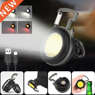 Multifunctional Mini Cob Keychain Light Usb Charging