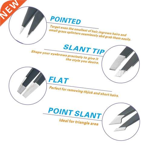 4Pcs Anti-static Stainless Steel Tweezers Tools Industrial P