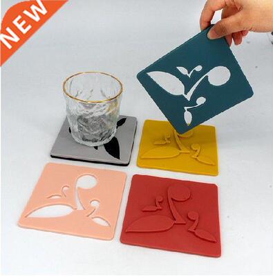 2-in-1 Kitchen Gadgets Heat Resistant Silicone Mat Drink