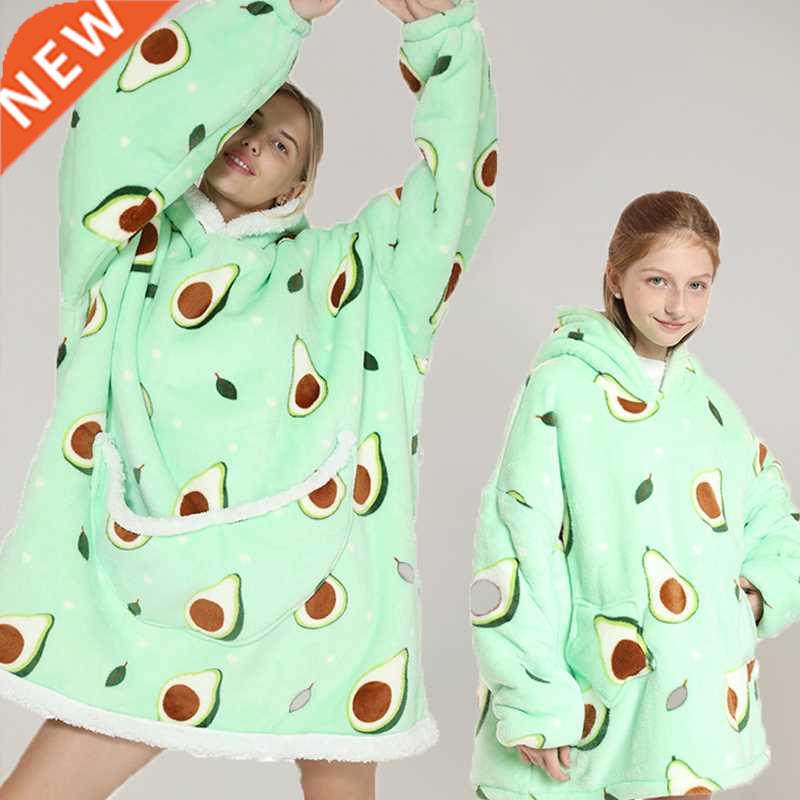 Winter Oversized Hoodie Sweatshirt Woen Printed Wearable Bl