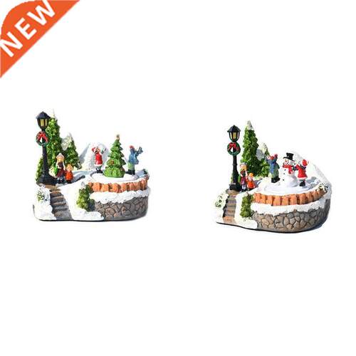 Glowing Music Little House Christmas Snowman Hut Christmas