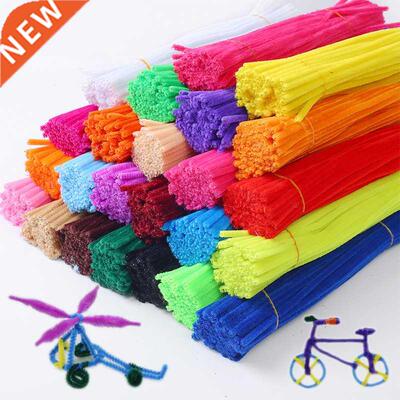 50/100pcs 30cm Chenille Stems Stick Cleaners Kids Educationa