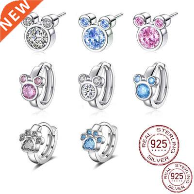 New Sterling Silver 925 Earrings Starfish Asymmetric Heart S