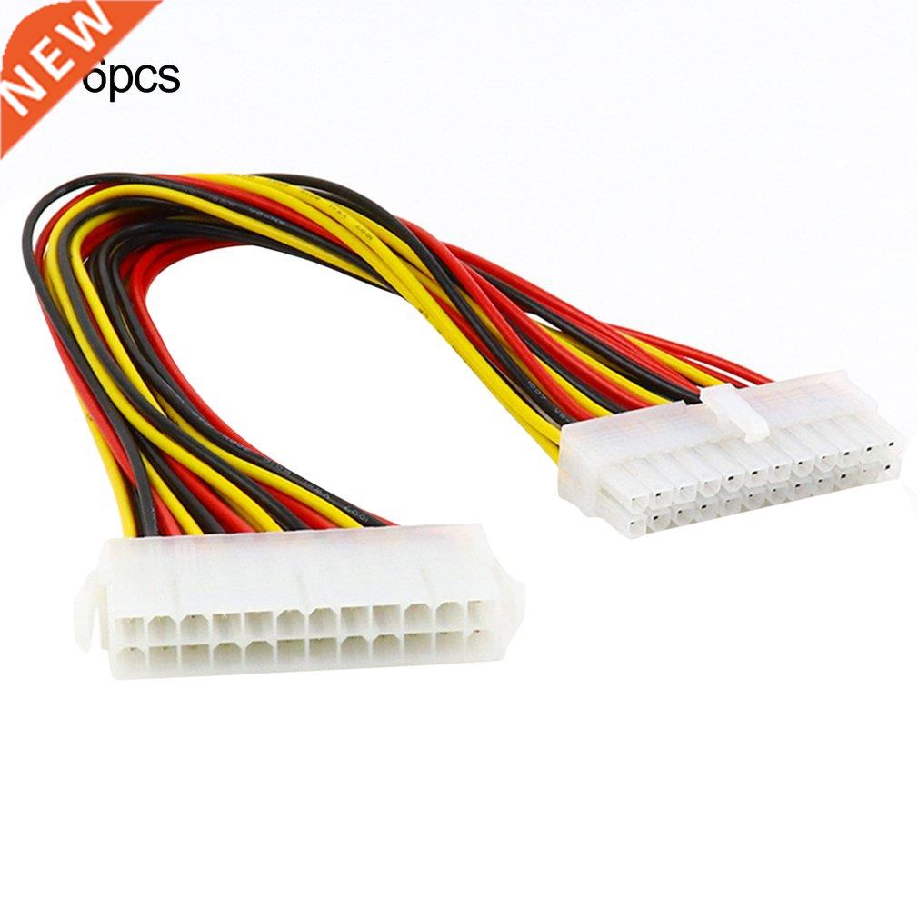 1pc/6pc 24-pin Male to Female Power Extension Cable ATX Powe