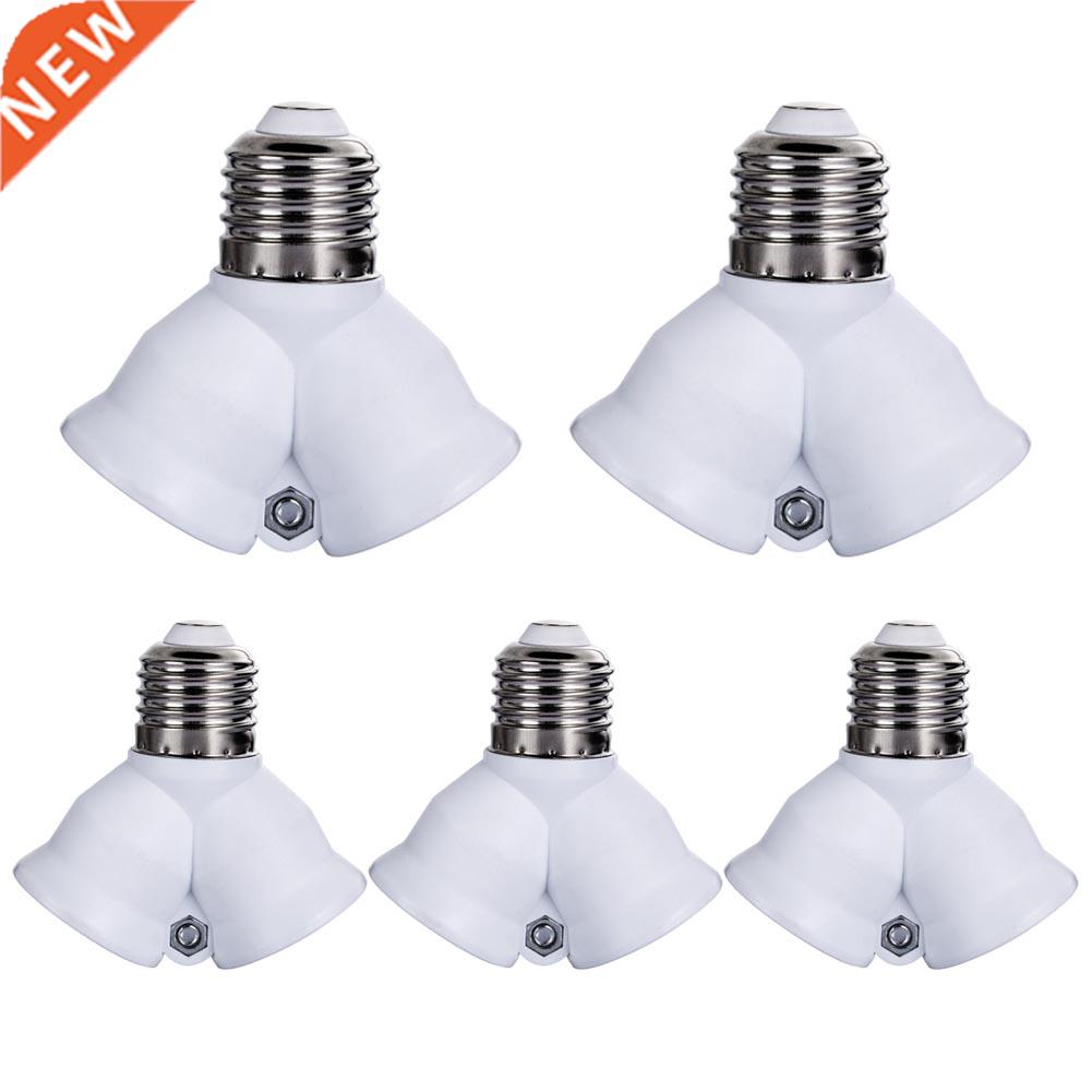 5PCS E27 Base Light Lamp Bulb Socket 1 to 2 Splitter Adapter