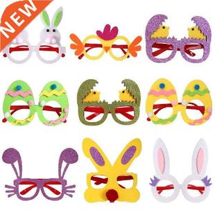 Creative Easter Glasses Glitter Non-woven Easter Decoration