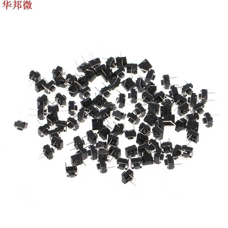 100 Pcs 6x6x5mm 2 Pin Micro Momentary Push Button Tactile Sw