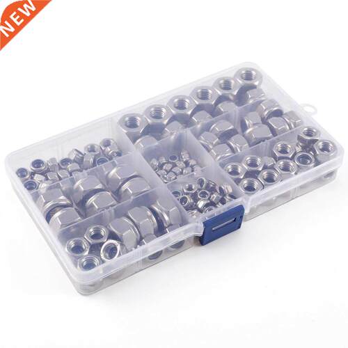 150 x selflocking hexagon nut 6 sizes M4 M5 M6 M8 M10 M12 as