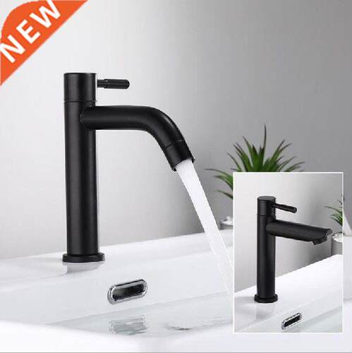 G1 / 2 Matte Black Basin Faucet 304 Stainless Steel