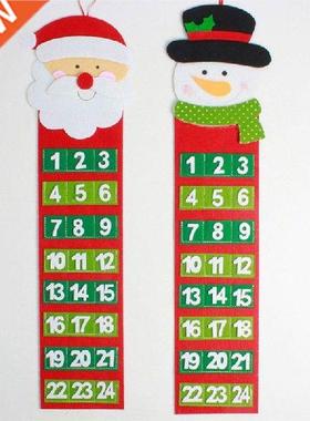 New Christmas Advent Calendar Santa Claus Snowmen Hanging