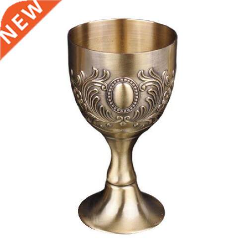 European Style Wine Glasses Hand-carved Pattern Copper Wine