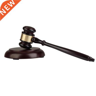 Wooden judge's gavel auction hammer with sound block for att