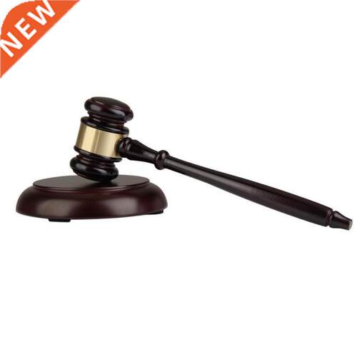 Wooden judge's gavel auction hammer with sound block for att