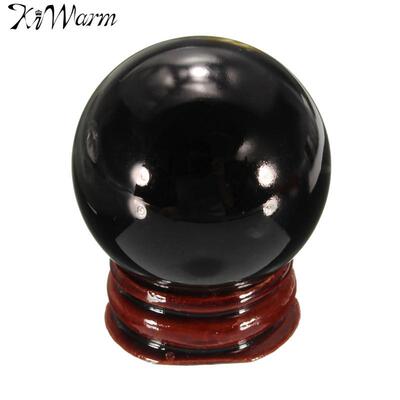 New 40mm Natural Black Obsidian Sphere Crystal Healing Ston