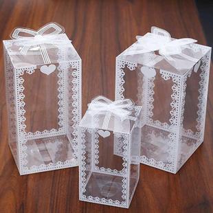 Wholesale 10/50pcs New Clear PVC Box Packing Wedding/Christm