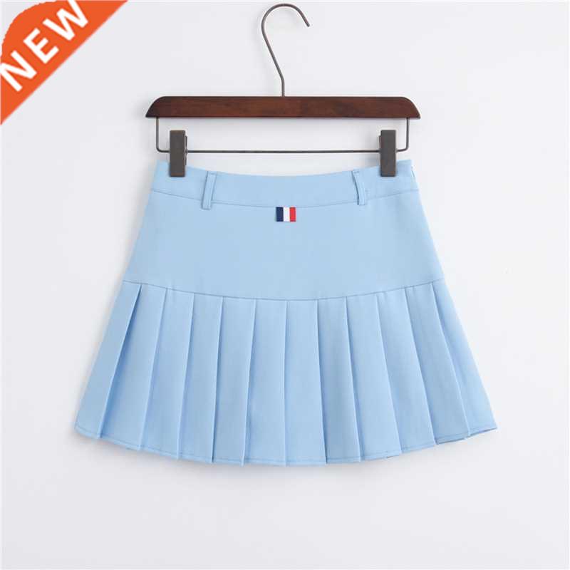 6 Color New Summer Golf Skirts Preppy Style Stripe Women Ski图片