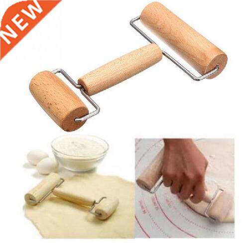 Wooden Non-Stick Glide Fondant Rolling Pin H-Shaped Fondant
