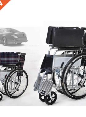 Folding Wheel chair Full Back Rest Portable Galvanized Stee