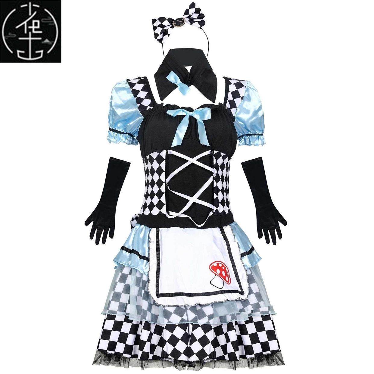Halloween costume adult female Ally maid silk vampire clown