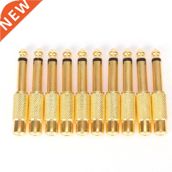 10Pcs/Set 6.5mm Male 1/4 for Mono Jack Plug Audio