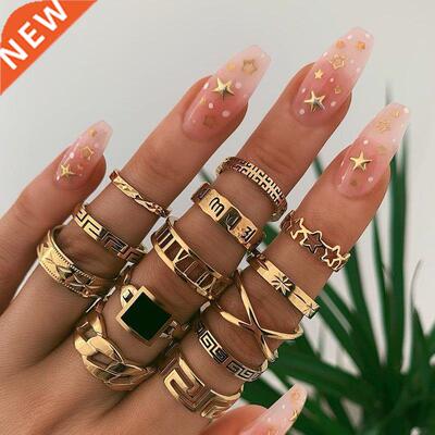 Finger Rings Set Women Knuckle Rings Female Jewelry 戒指套装