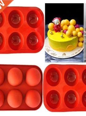 6-Hole/Pair Chocolate Cake Mold For Baking Silicone Molds