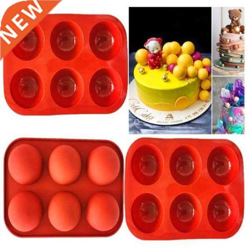6-Hole/Pair Chocolate Cake Mold For Baking Silicone Molds