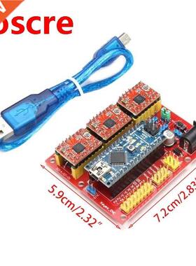 CNC Shield V4+ Nano 3.0 A4988 3 Axis Stepper Driver Board En