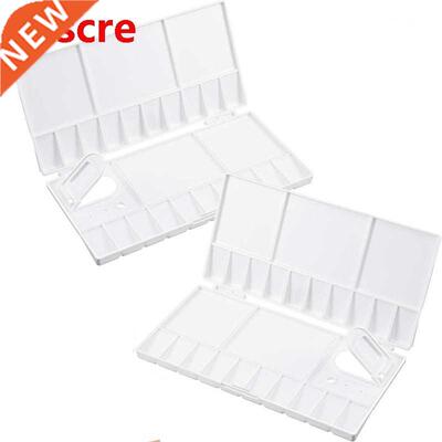 2Pcs Folding Paint Palette Plastic Palette Box Art Watercolo