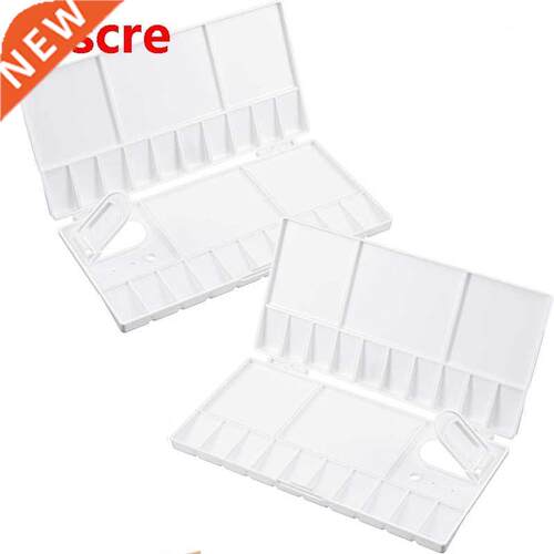 2Pcs Folding Paint Palette Plastic Palette Box Art Watercolo