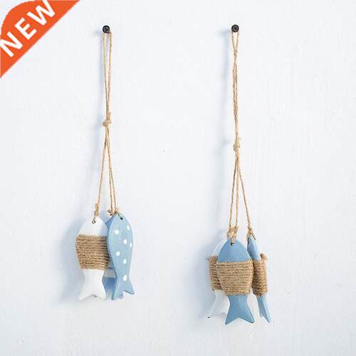 Wooden Fish Wall Hanging Decoration Nautical Decor for