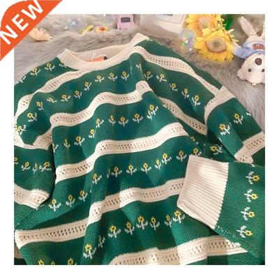 2022 utumn nd Winter Retro Sweter Women's O-neck Fshion