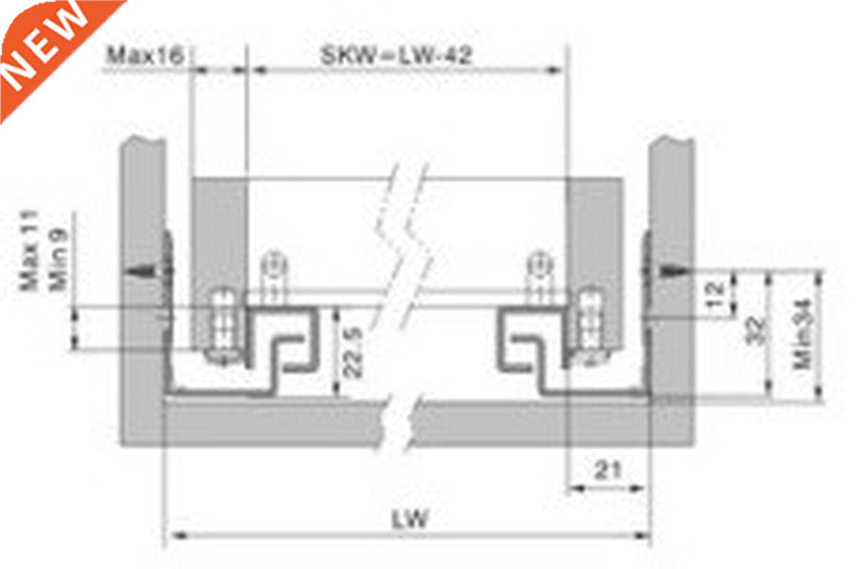 1Pair/ Lot Rebound Press To Release Push Open Under Mount Dr