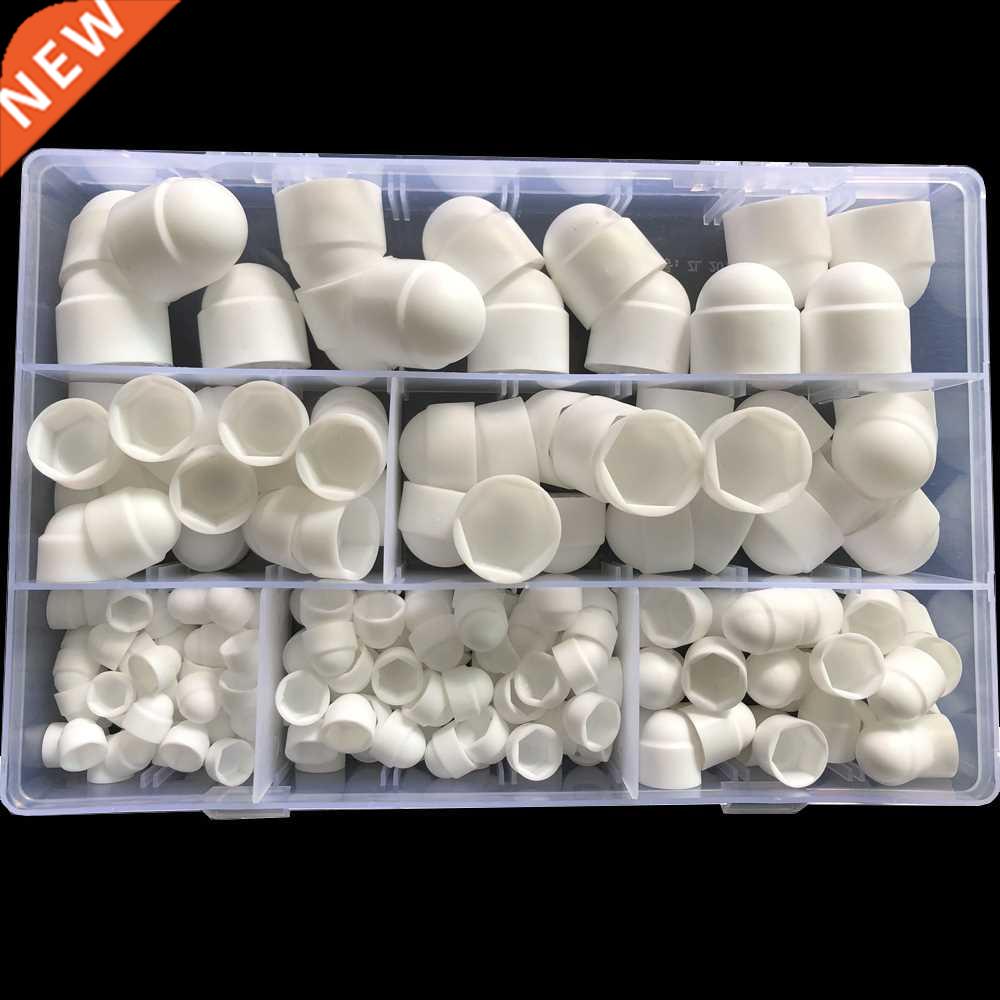 Black White Hex Caps Cover Plastic PE No Thread Protection A