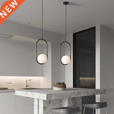 Nordic Glass Ball Pendant Lights Modern LED Hanging Lamp for