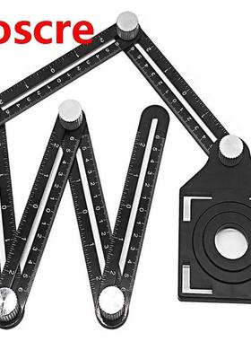 Multi Template 6-Sided Angle Measuring Ruler Folding Rulers
