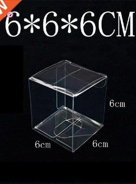 6x6cm 50pcs Pvc Box Clear Transparent Plastic Boxes Storage