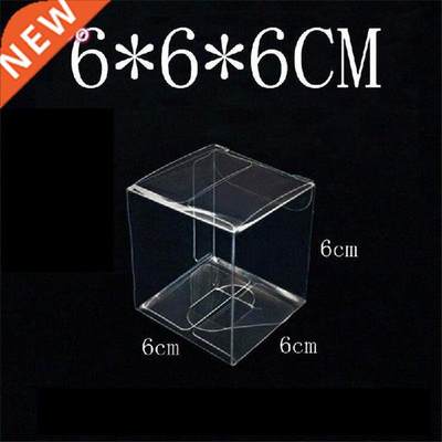 6x6cm 50pcs Pvc Box Clear Transparent Plastic Boxes Storage