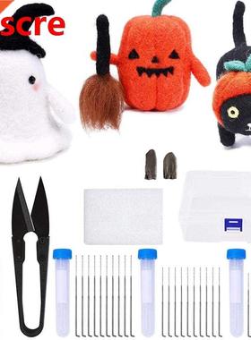 3 Packs Halloween Needle Felting Starter Kit with Instructi