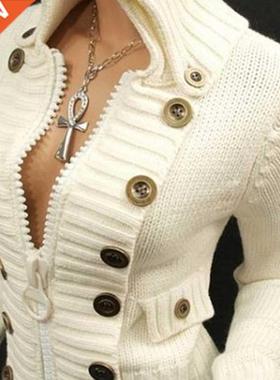 Warm Autumn Winter Thickening Knitted Sweater Women Casual Z