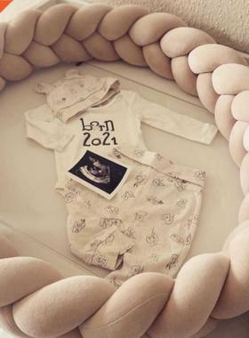 1M/2M/3M/4M Baby Braided Crib Bumper Crib Bedding Set for Ba