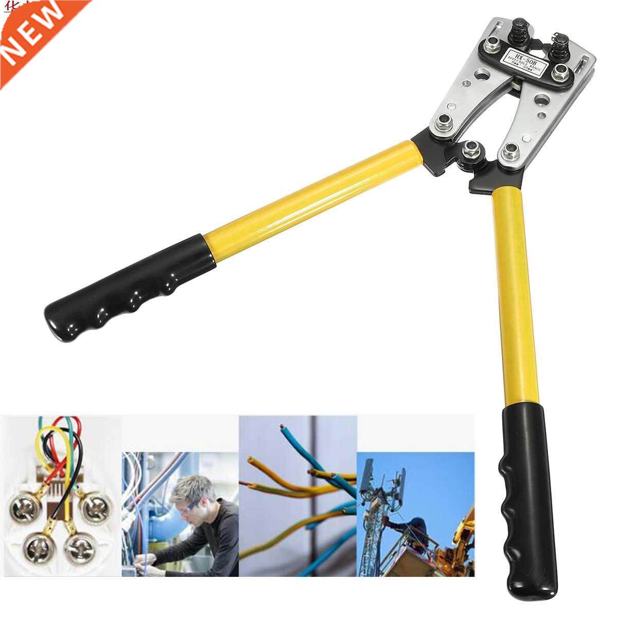 6-50 mm Crimp Tube Terminal Crimper Tool Battery Cable Lugs