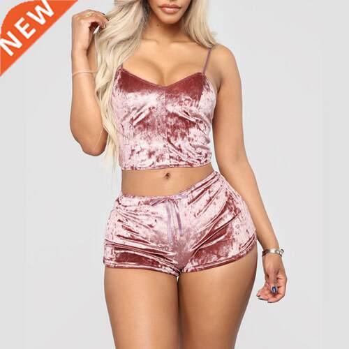 2021 Two Pieces Sleepwear Bra Sets Velvet Underwear Lingerie