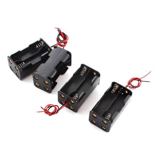 4pcs  Double Sides 4 x AA Battery Case Holder Box Contain