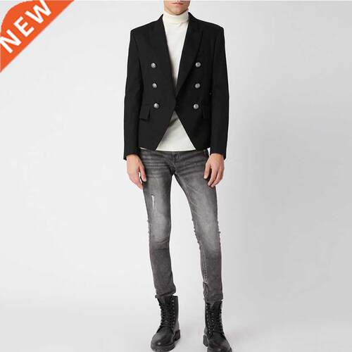 HIGH QUALITY Runway 2022 Designer Men's Blazer Classic Doubl